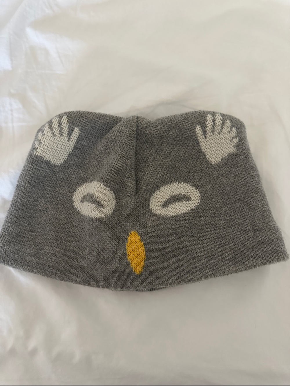 Patagonia baby Grey Owl Beanie Hat 6-12 months